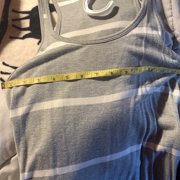 Old Navy Knit Tank Maxi Dress grey stripe Size Small - Picture 7 of 9